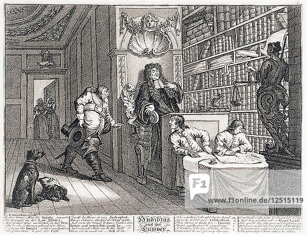 Hudibras und der Advokat  18. Jahrhundert. Künstler: William Hogarth