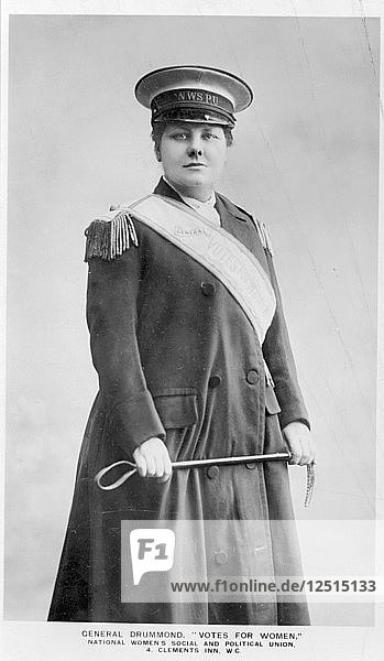 General Flora Drummond  1907. Künstler: Unbekannt