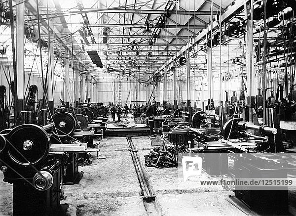 Maschinenhalle in der Argyll-Autofabrik  Glasgow  ca. 1899-c1930. Künstler: Unbekannt