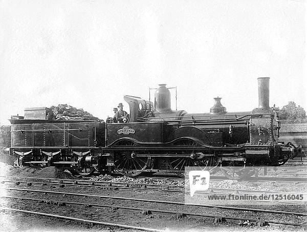London & South Western Railway (LSWR) Locomotive No 5  Ganymede and tender  c1873. Artist: Unknown