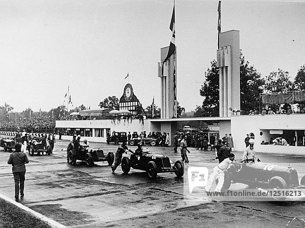 Parade at the Italian Grand Prix  Monza  1933. Artist: Unknown