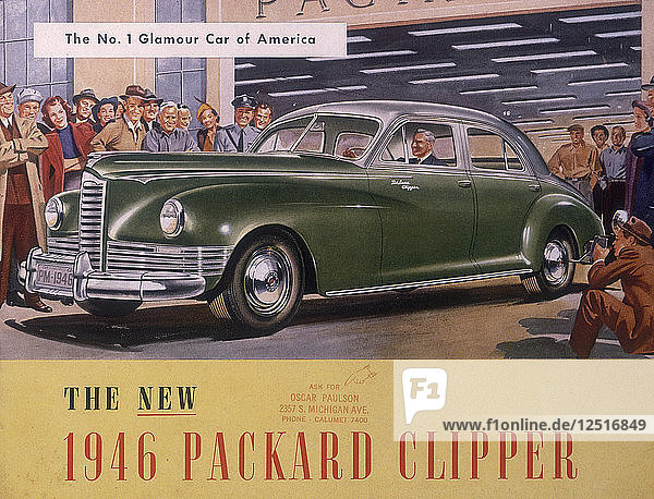 Werbeplakat für einen Packard Clipper  1946. Künstler: Unbekannt