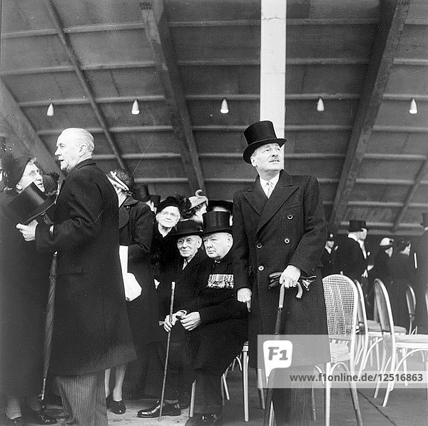 Winston Churchill bei der Eröffnung des Festival of Britain  London  1951. Künstler: Henry Grant