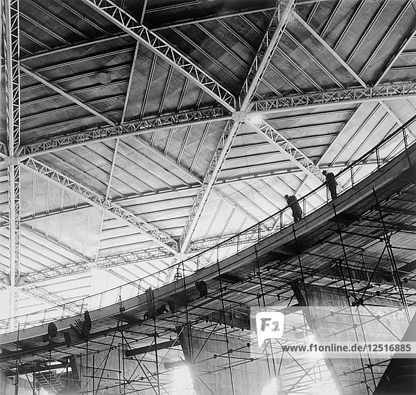 Eine Detailaufnahme der Bauarbeiten auf dem Gelände des Festival of Britain  London  April 1949. Künstler: Henry Grant