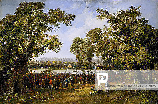 Kristallpalast im Hyde Park  1851. Künstler: Thomas Colman Dibdin
