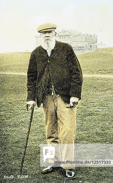 Old Tom Morris  Scottish golfer  postcard  1900. Artist: Unknown