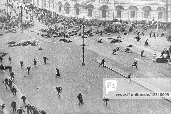 Straßenkämpfe in Petrograd  Russland  17. Juli 1917. Künstler: Unbekannt