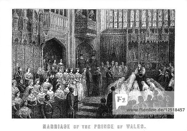 Heirat des Prinzen von Wales  St. Georges Chapel  Windsor am 10. März 1863  (1899). Künstler: Unbekannt