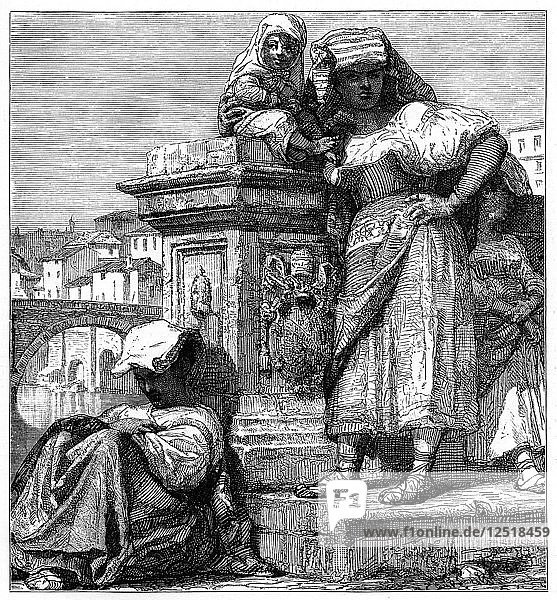 Frauen der Campagne in Rom  um 1890. Künstler: Unbekannt
