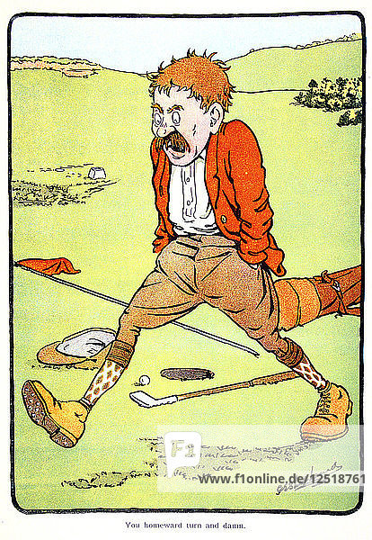 Postkarte zum Golfspielen  um 1920. Künstler: George Shepheard