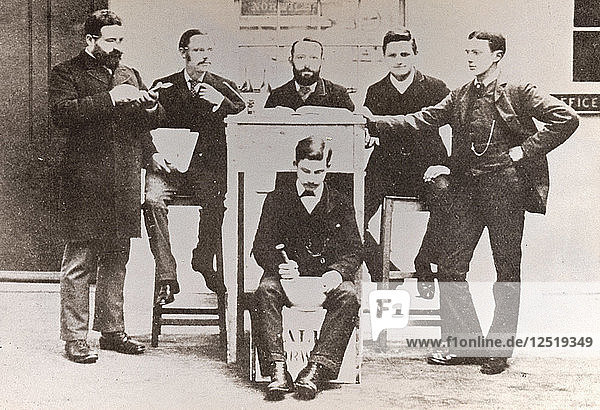 Office staff of Caley Norwich Norfolk 1885. Artist: Unknown