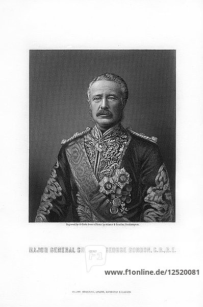 Charles George Gordon  britischer Soldat und Verwalter  (1893)  Künstler: G. Cook