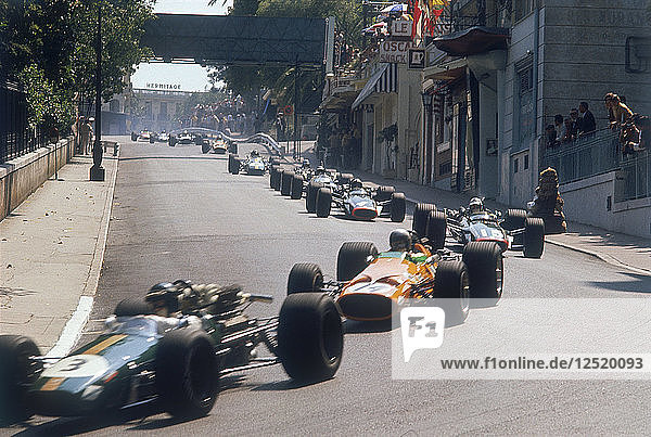 Aktion beim Großen Preis von Monaco  1968. Künstler: Unbekannt