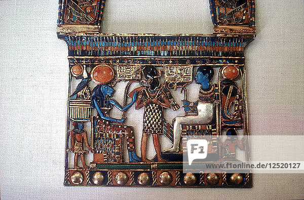 Pectoral from the tomb of Tutankhamun  c14th century BC. Artist: Unknown