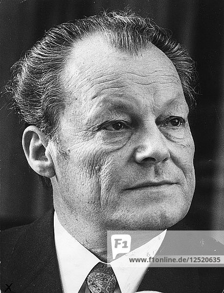 Willy Brandt (1913-1992)  Chancellor of the Federal Republic of Germany. Artist: Unknown