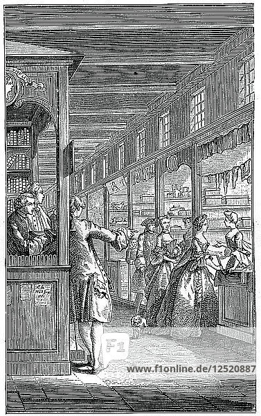 Die Palast-Galerien  (1885).Künstler: Hubert Francois Gravelot