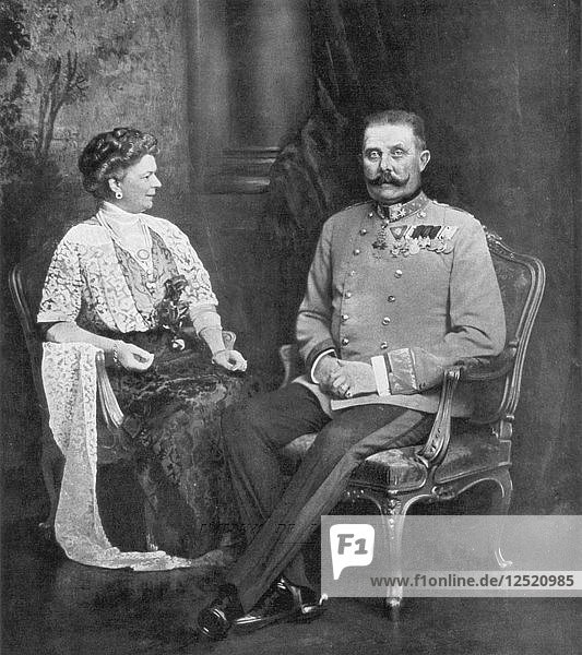 Erzherzog Franz Ferdinand von Österreich und Sophie  Herzogin von Hohenberg  1914  (1926). Künstler: Unbekannt