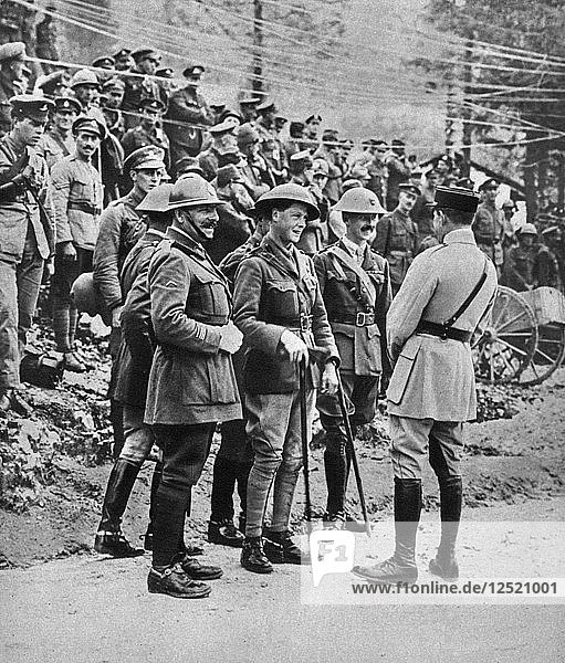 Der Prinz von Wales an der italienischen Front  1917. Künstler: Unbekannt