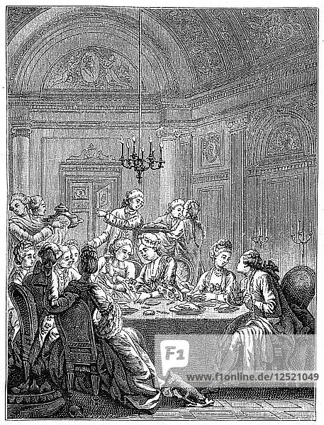 Das Abendmahl  (1885).Künstler: Masquelier
