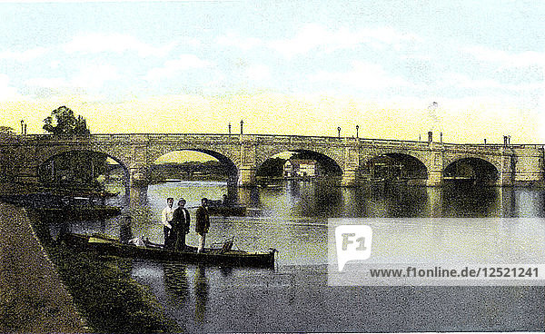 Kingston upon Thames Bridge  London  20. Jahrhundert. Künstler: Unbekannt