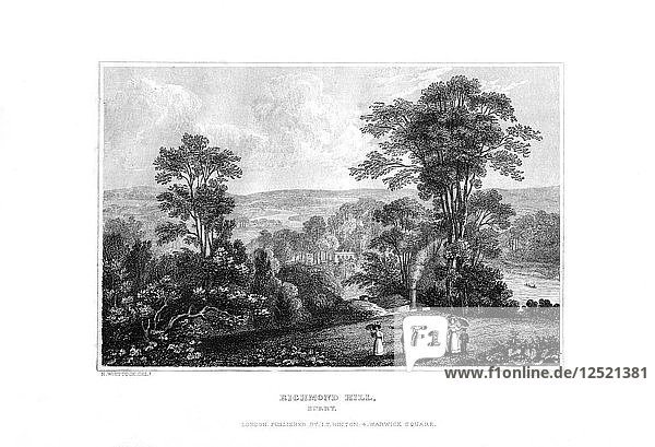 Richmond Hill  Surrey  England  1829.Künstler: J. Rogers