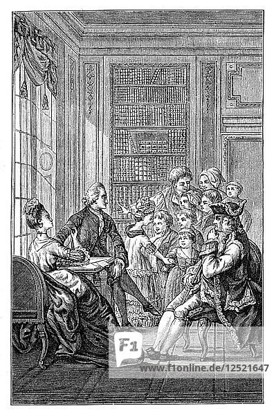 Die Familie und der Richter  (1885). Künstler: Unbekannt