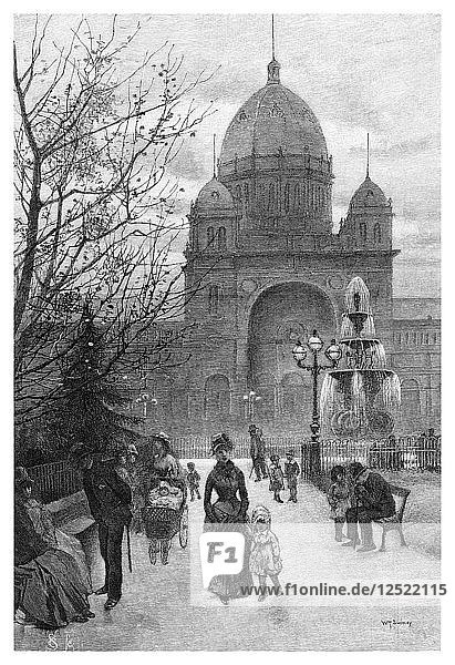 Die Carlton Gardens  Melbourne  1886  Künstler: WJ Smedley