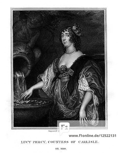 Lucy Hay  Gräfin von Carlisle  englische Gesellschaftsdame  (1825) Künstler: TA Dean