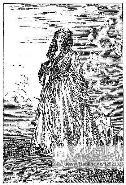 Französisches Kostüm  (1885).Künstler: Jean-Antoine Watteau