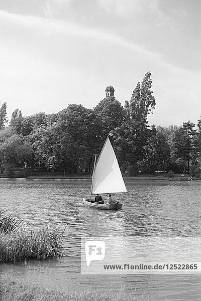 A small sailing boat on the River Thames  c1945-c1965. Artist: SW Rawlings