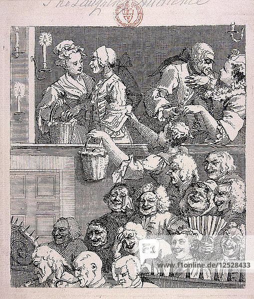 Das lachende Publikum  1733. Künstler: William Hogarth