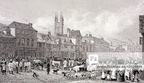 Smithfield Market  London  um 1830. Künstler: George Cooke