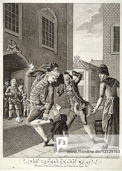 Der unglückliche Beau  1772. Künstler: Anon