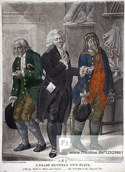 The expense of lawyers  1770. Artist: Anon