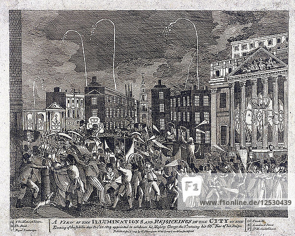 Feierlichkeiten zum Goldenen Thronjubiläum von König Georg III.  London  1809. Künstler: Anon