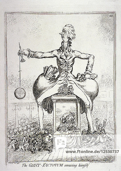 Das Riesen-Faktotum amüsiert sich - William Pitt  1797. Künstler: James Gillray