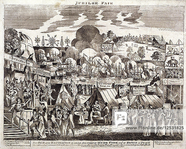 Jubiläumsjahrmarkt  Hyde Park  London  1814. Künstler: Anon
