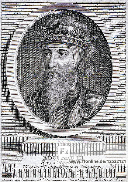 Edward III.  König von England  um 1347  (um 1750). Künstler: Pierre François Basan