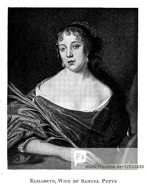 Elizabeth Pepys (1640-1669)  19th century. Artist: Unknown