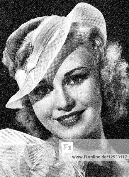 Ginger Rogers  amerikanische Schauspielerin  1934-1935. Künstlerin: Unbekannt