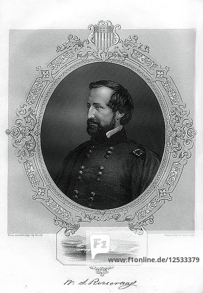 William Rosecrans  Union general during the American Civil War  1862-1867. Artist: Unknown