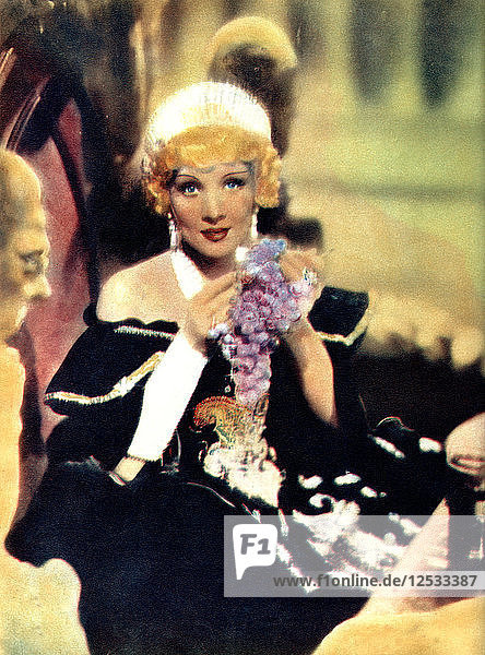 Marlene Dietrich  deutschstämmige amerikanische Schauspielerin  1934-1935. Künstlerin: Unbekannt