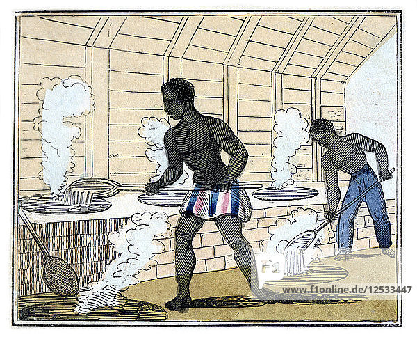 Sieden und Abkühlen des Zuckers  1826. Künstlerin: Amelia Alderson Opie