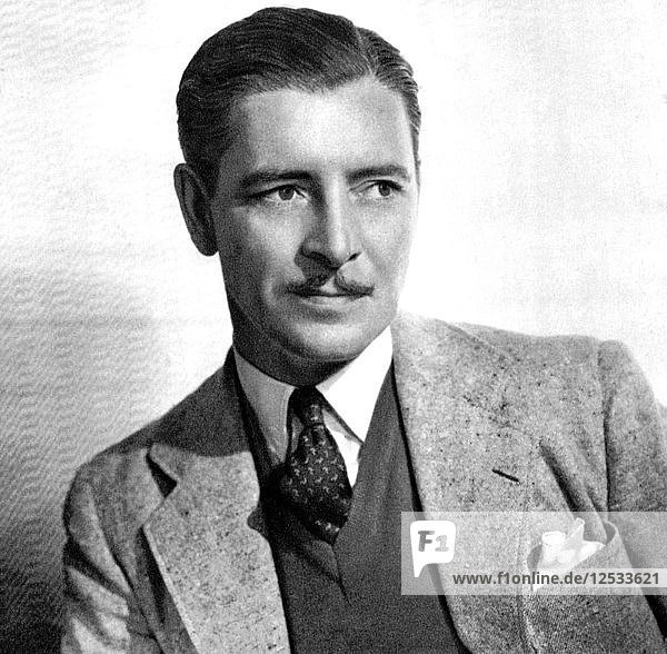 Ronald Colman  englischer Schauspieler  1934-1935. Künstler: Unbekannt
