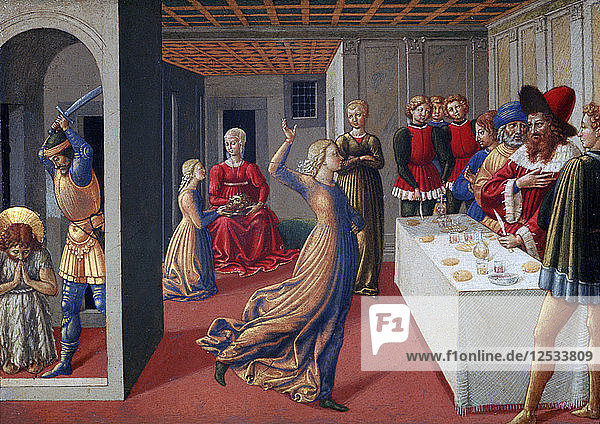 Das Fest des Herodes und die Enthauptung des Heiligen Johannes des Täufers  1461-1462. Künstler: Benozzo Gozzoli