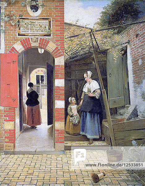 Innenhof eines Hauses in Delft  1658. Künstler: Pieter de Hooch