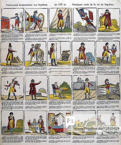 Episodes in the life Napoleon  19th century. Artist: Unknown