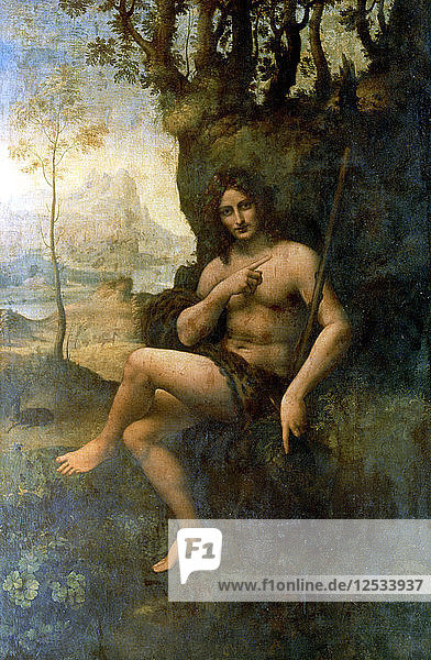 John the Baptist  with the attributes of Bacchus  1513-1516. Artist: Leonardo da Vinci
