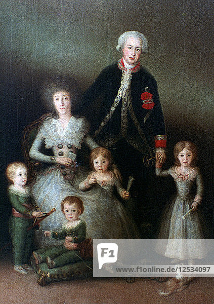 Der Herzog von Osuna und seine Familie  1788. Künstler: Francisco Goya