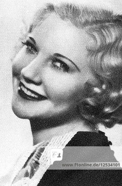 Una Merkel  amerikanische Filmschauspielerin  1934-1935. Künstlerin: Unbekannt
